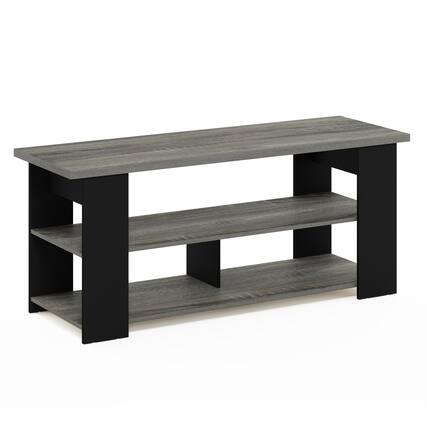 Front. Furinno - JAYA TV Stand for TV Up To 55-Inch - French Oak/Black.