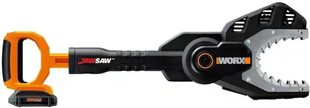 Front. WORX - JAWSAW 20V 6" Cordless Plunging Chainsaw with Automatic Chain-Tensioning (1 x 2.0 Ah Battery and 1 x Charger) - Black.