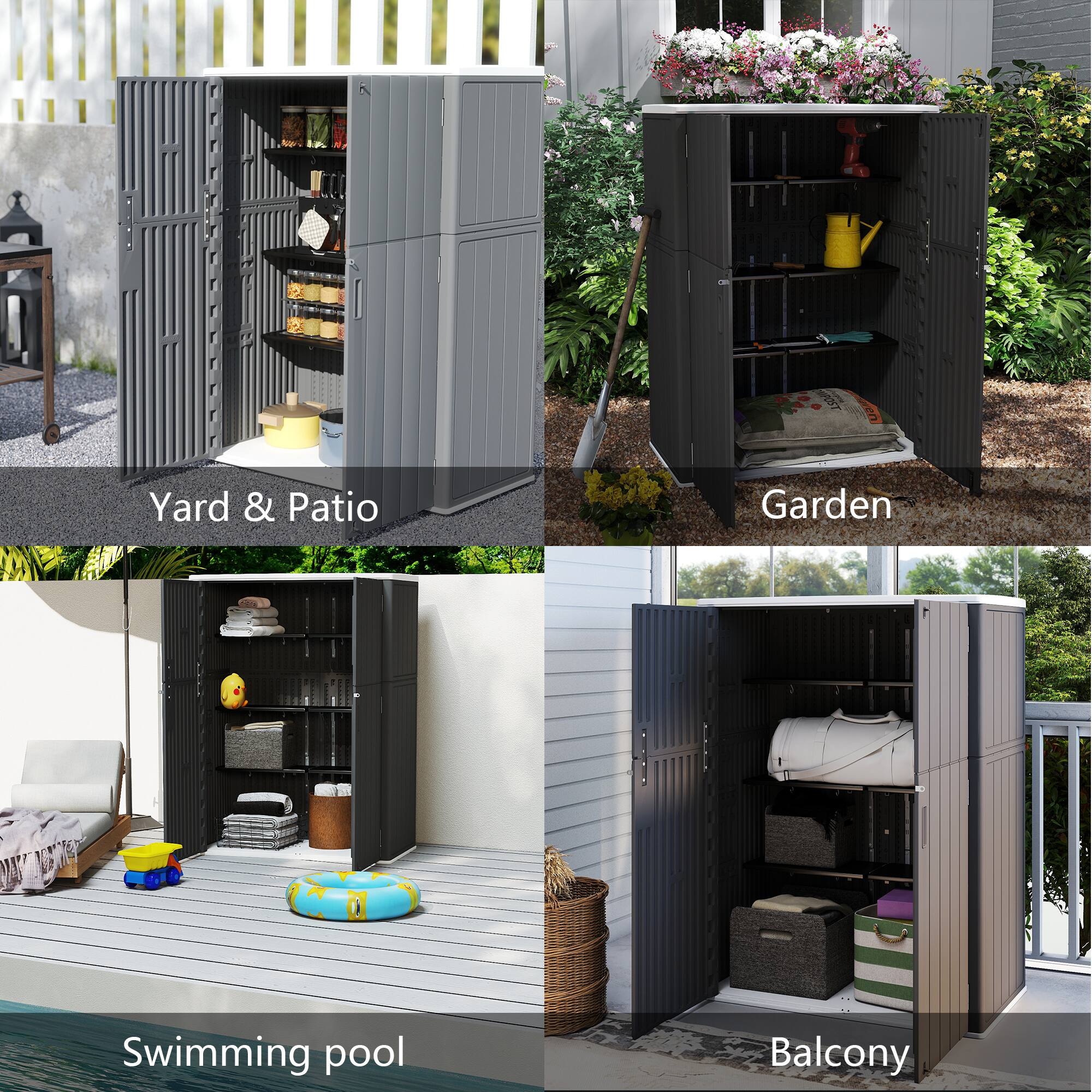 Yard & Patio  
Garden  
Swimming pool  
Balcony