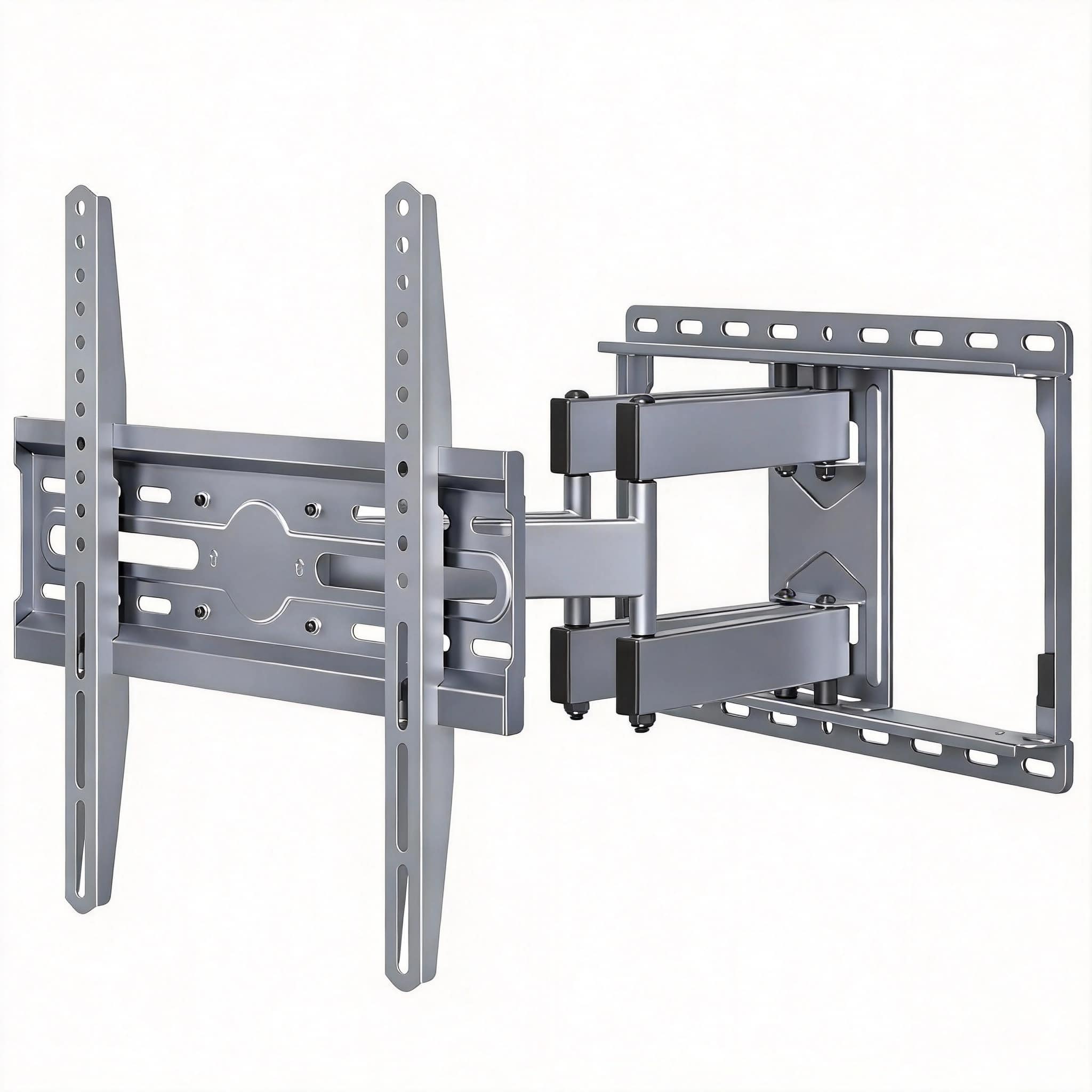 OMOMMD - Full Motion TV Wall Mount 32-65" Swivel Tilt 400x400 VESA 99lbs - Silvery Grey