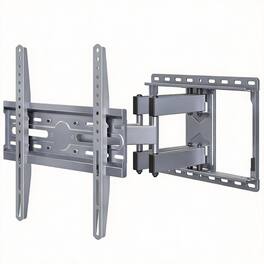 OMOMMD - Full Motion TV Wall Mount 32-65" Swivel Tilt 400x400 VESA 99lbs - Silvery Grey
