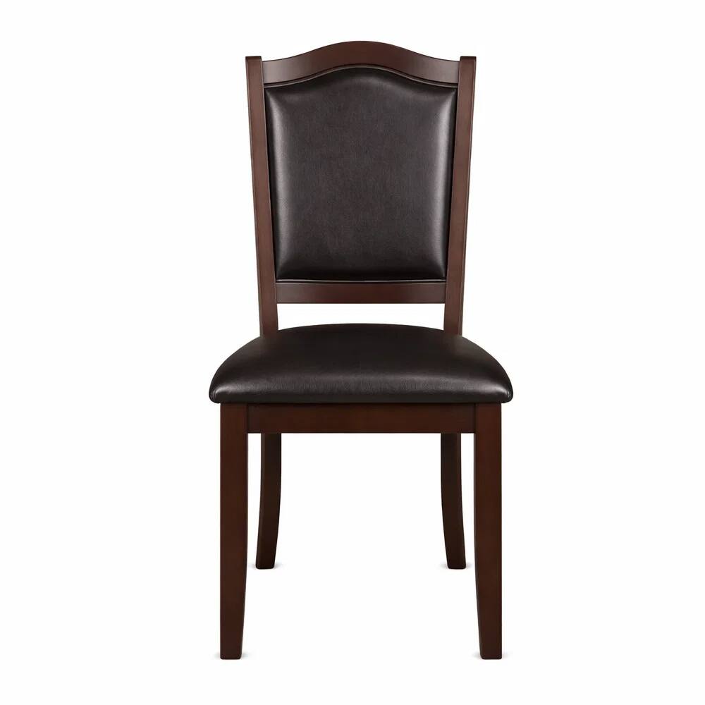 Alt View 1. Manhattan Lane - Contemporary Rubber Wood Dining Chair, Set Of 2, Brown And Black - Brown And Black.