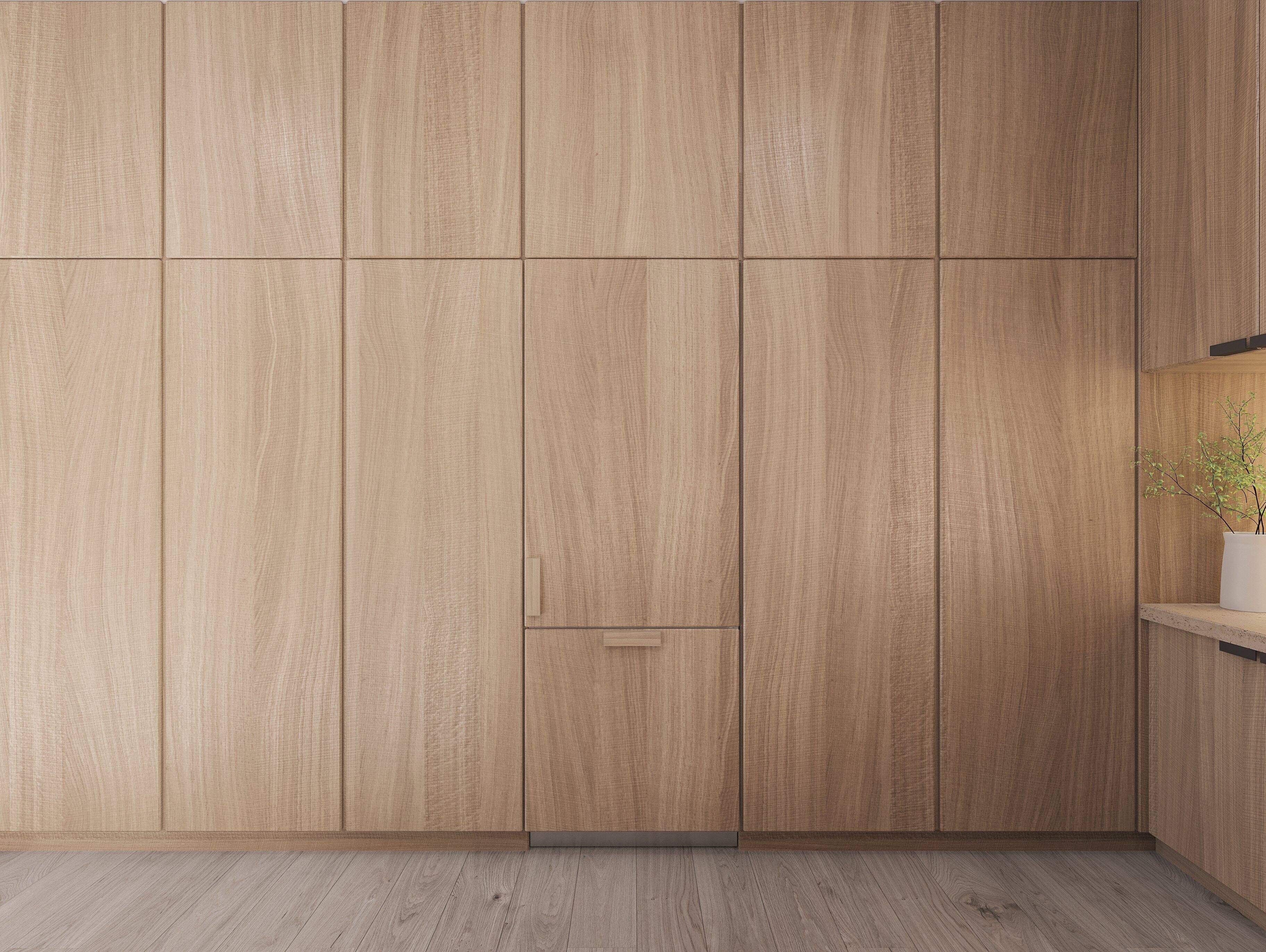 Angle. Thor Kitchen - 16.1-Cu. Ft. Built-In Panel Ready Bottom Freezer Refrigerator - White.