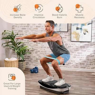 LifePro - Rumblex Max 4D Vibration Plate Exercise Machine with Loop Resistance Bands - Black LifePro - Rumblex Max 4D Vibration Plate Exercise Machine with Loop Resistance Bands - Black
