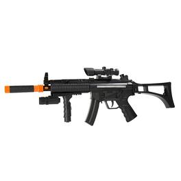 Kitcheniva - Kids Military Combat Toy Rifle Machine Gun Flashing Lights Sounds - Black