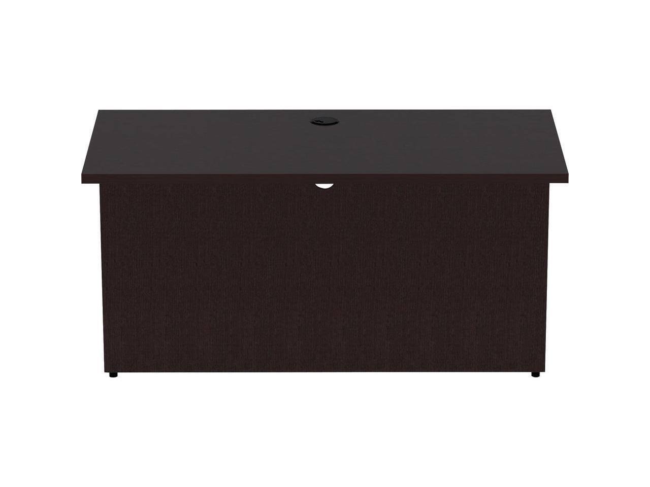 Alt View 3. Lorell - Lorell Bridge, Essentials Laminate, 48"X24"X29-1/2", Espresso (LLR18217) - Espresso.