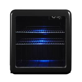 Magic Chef - 1.7 cu. ft. Retro Mini Beverage Cooler - Black