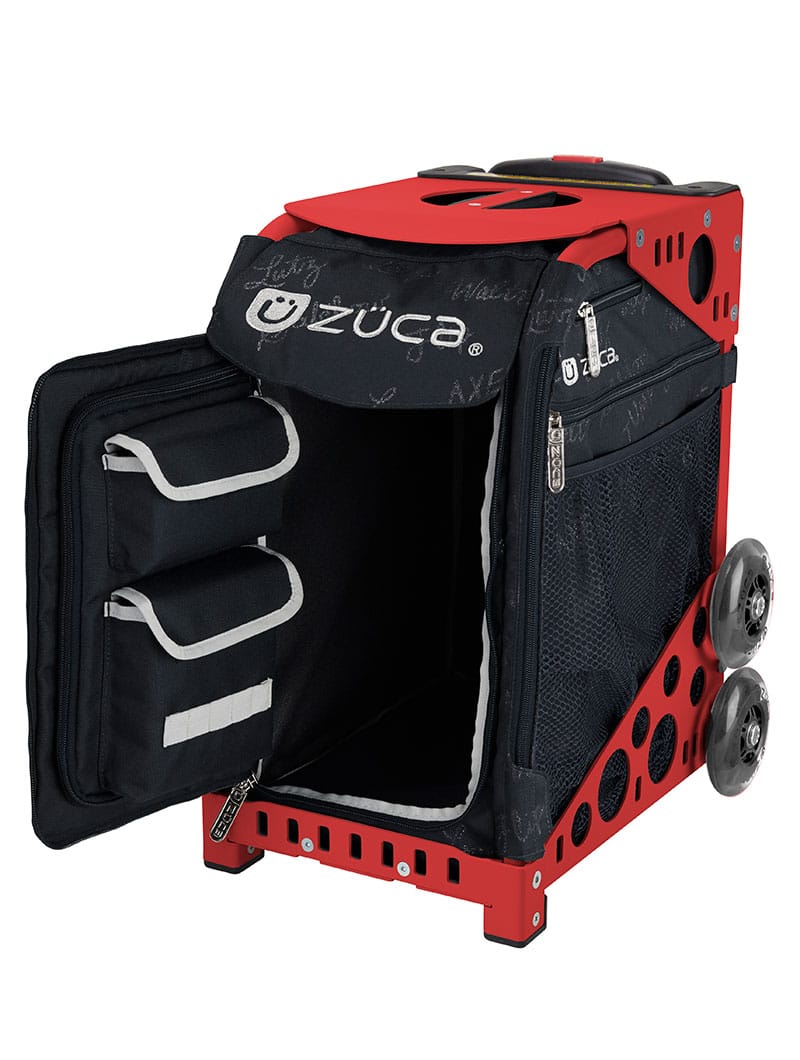 Zuca Ice Queen Sport Bag & Frame w/ Flashing Wheels Red