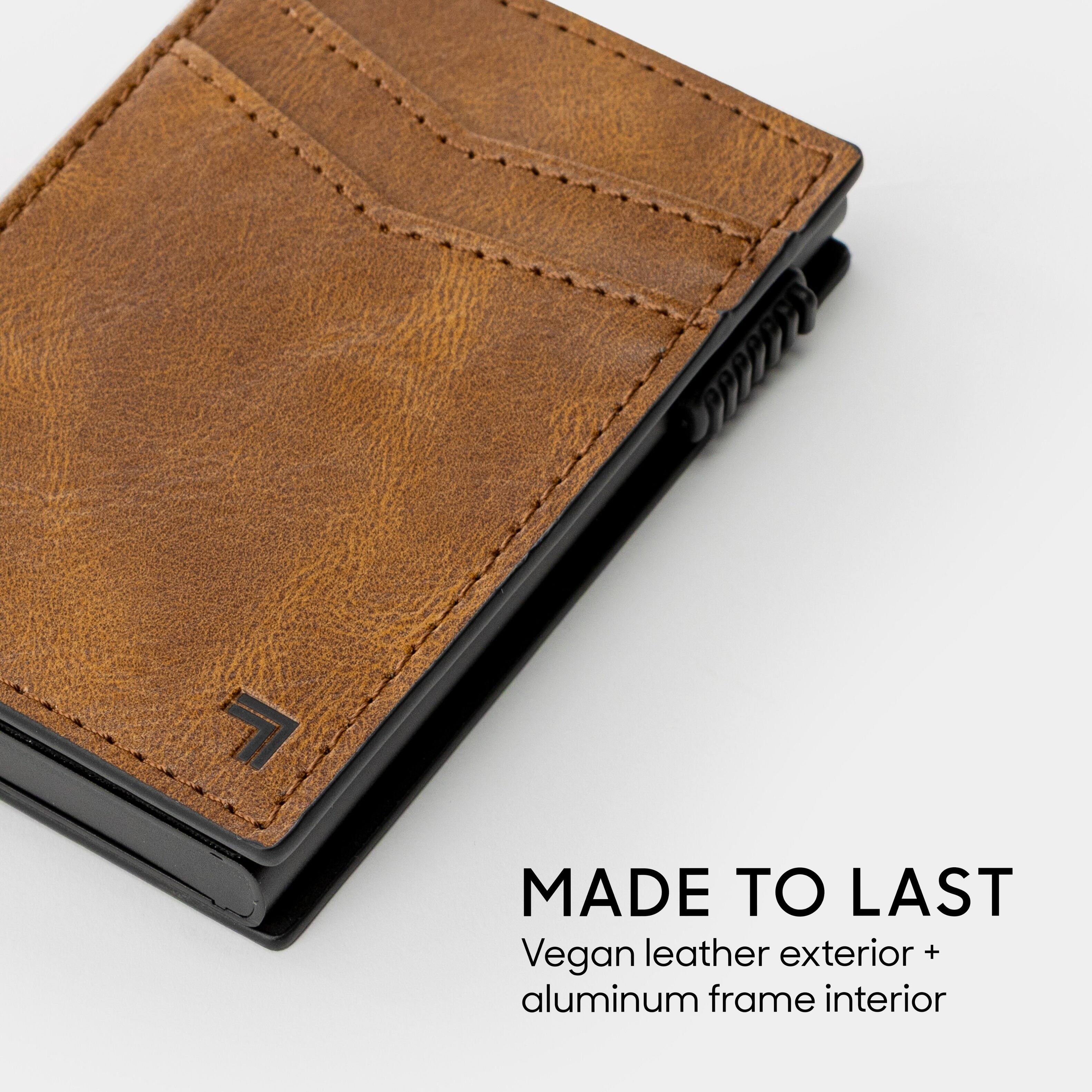 MADE TO LAST  
Vegan leather exterior + aluminum frame interior