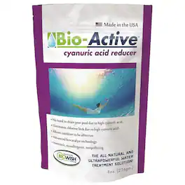 Bio-Active - Non Polluting Cyanuric Acid Reducer Powder for Swimming Pools, 8 Oz - Off-White