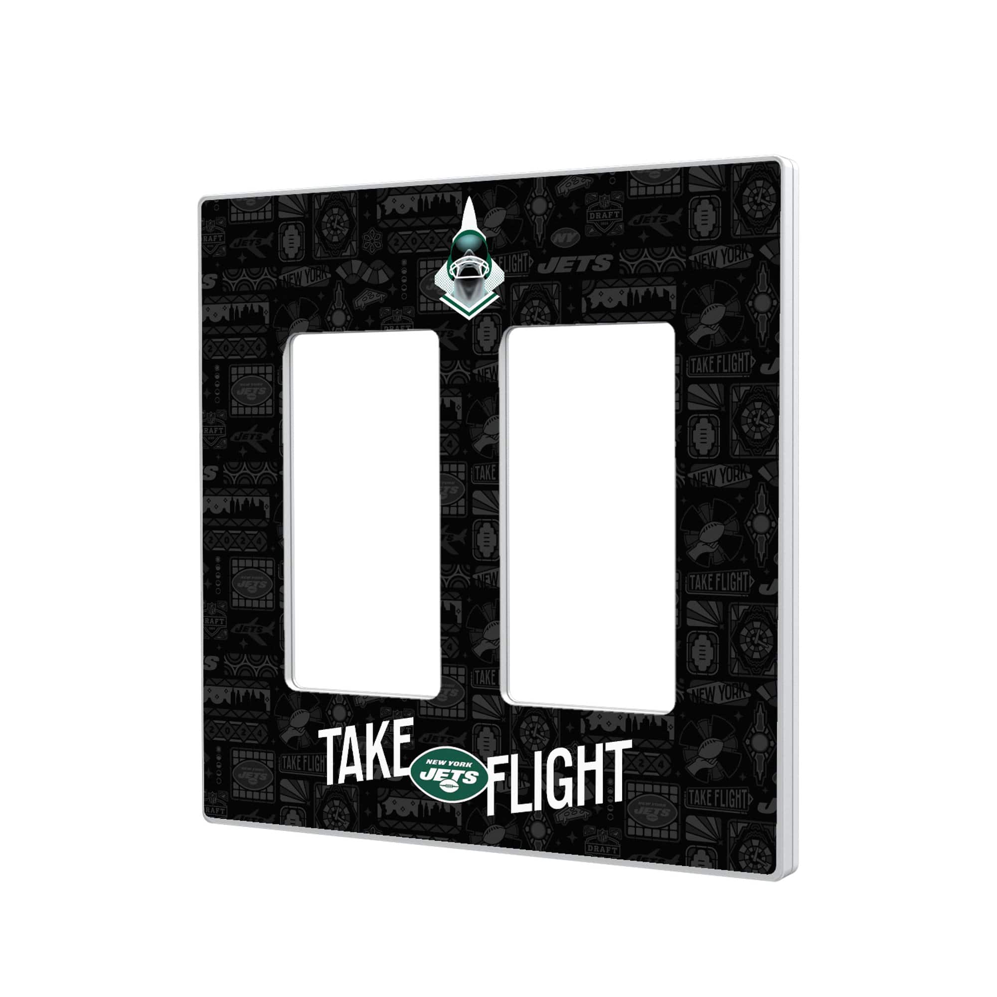 Keyscaper - 2024 Illustrated Limited Edition Double Rocker Light Switch Plate - White