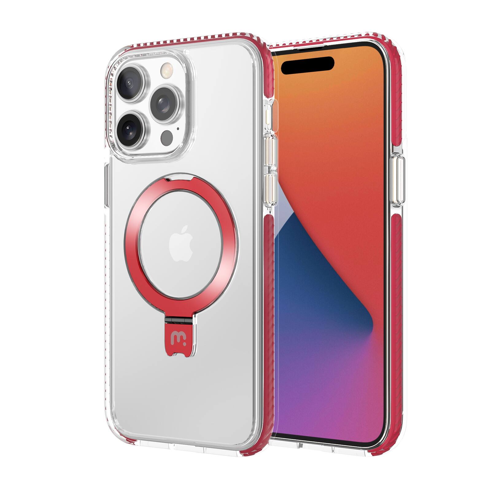 Front. Mybat Pro - MyBat Pro Lure Series Case with MagSafe Kickstand Ring for Apple iPhone 14 Pro Max (6.7) - Red - Red.