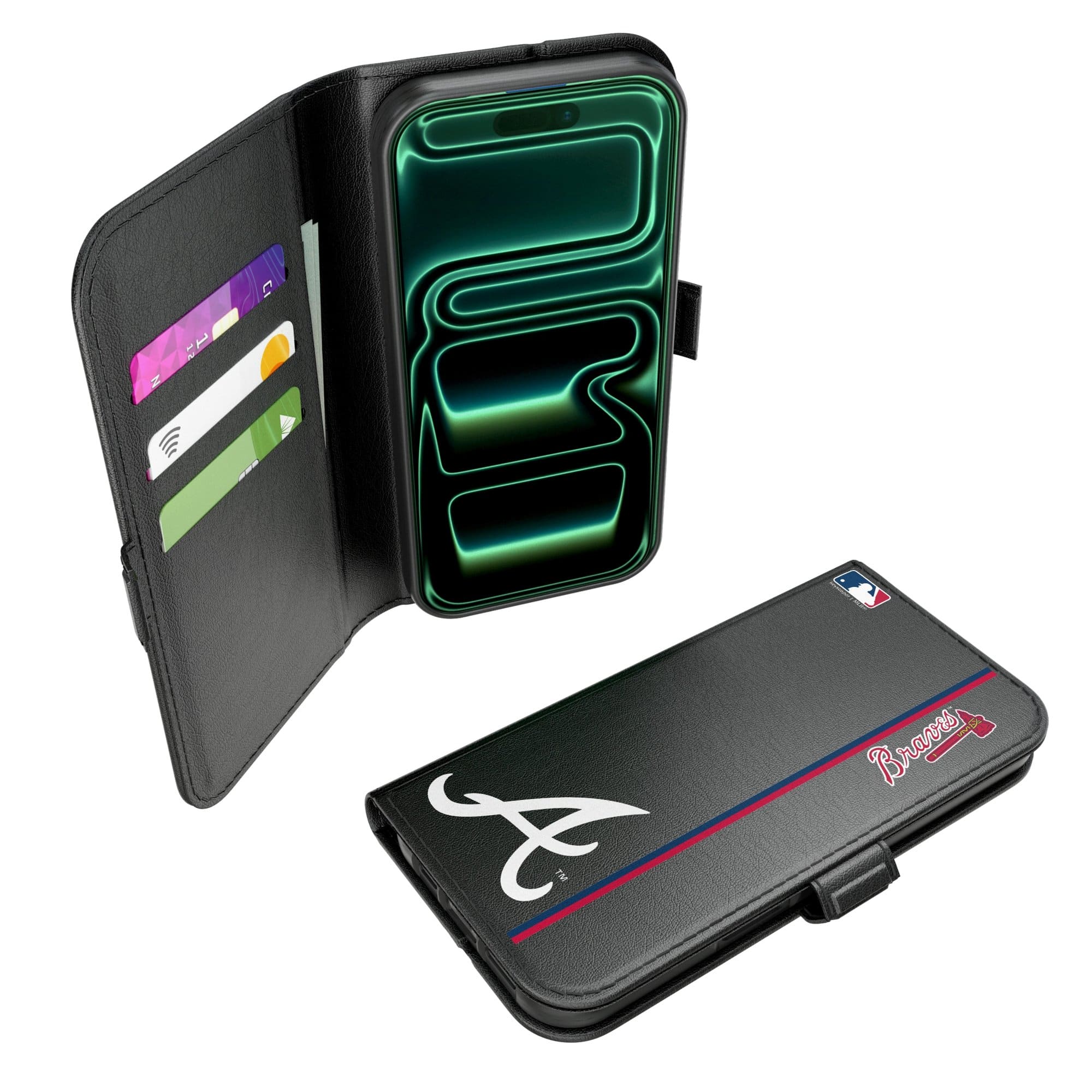 Keyscaper - MLB - Atlanta Braves iPhone Folio 2.0 Case - 17 Pro Max - Black price history on PriceWatchPro