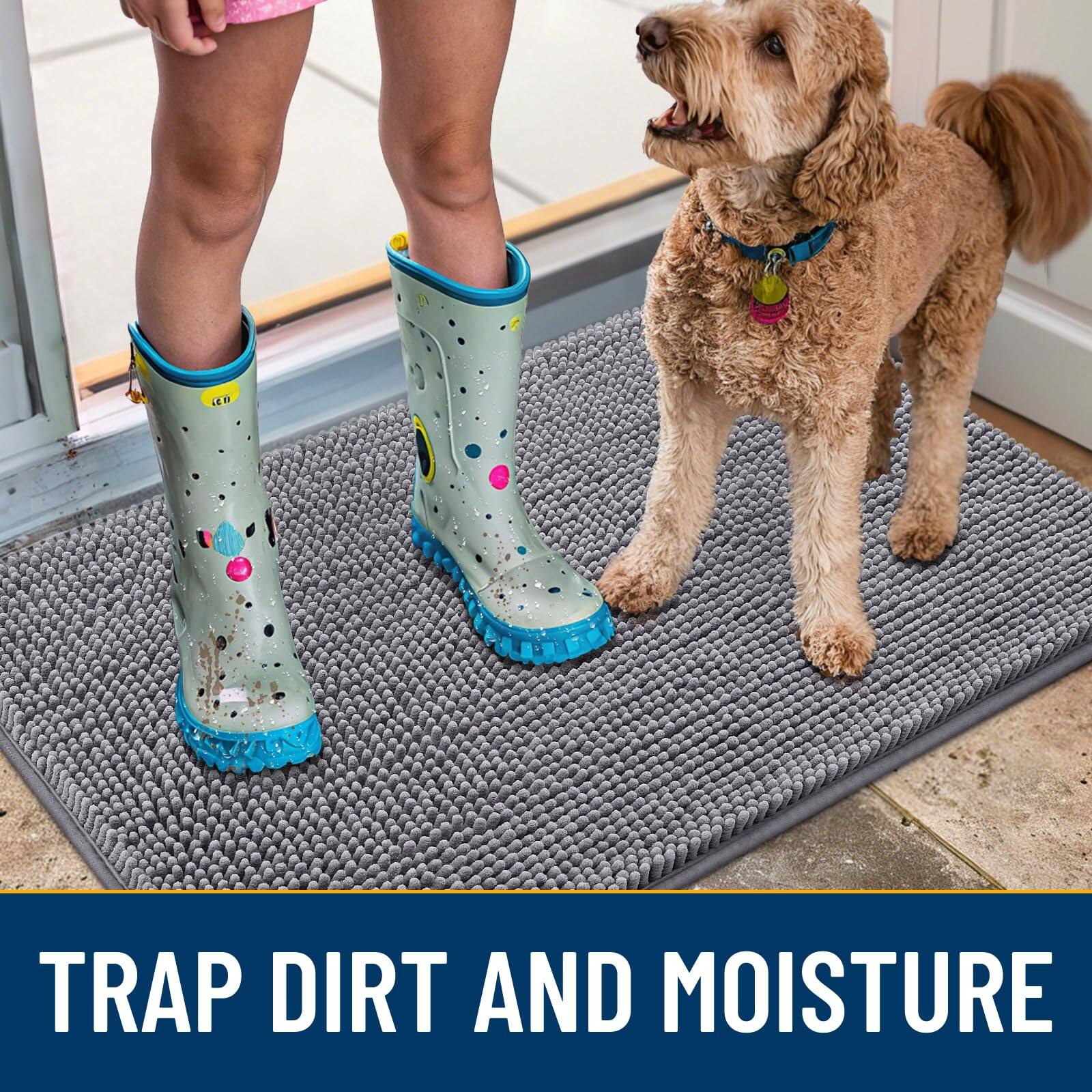 TRAP DIRT AND MOISTURE