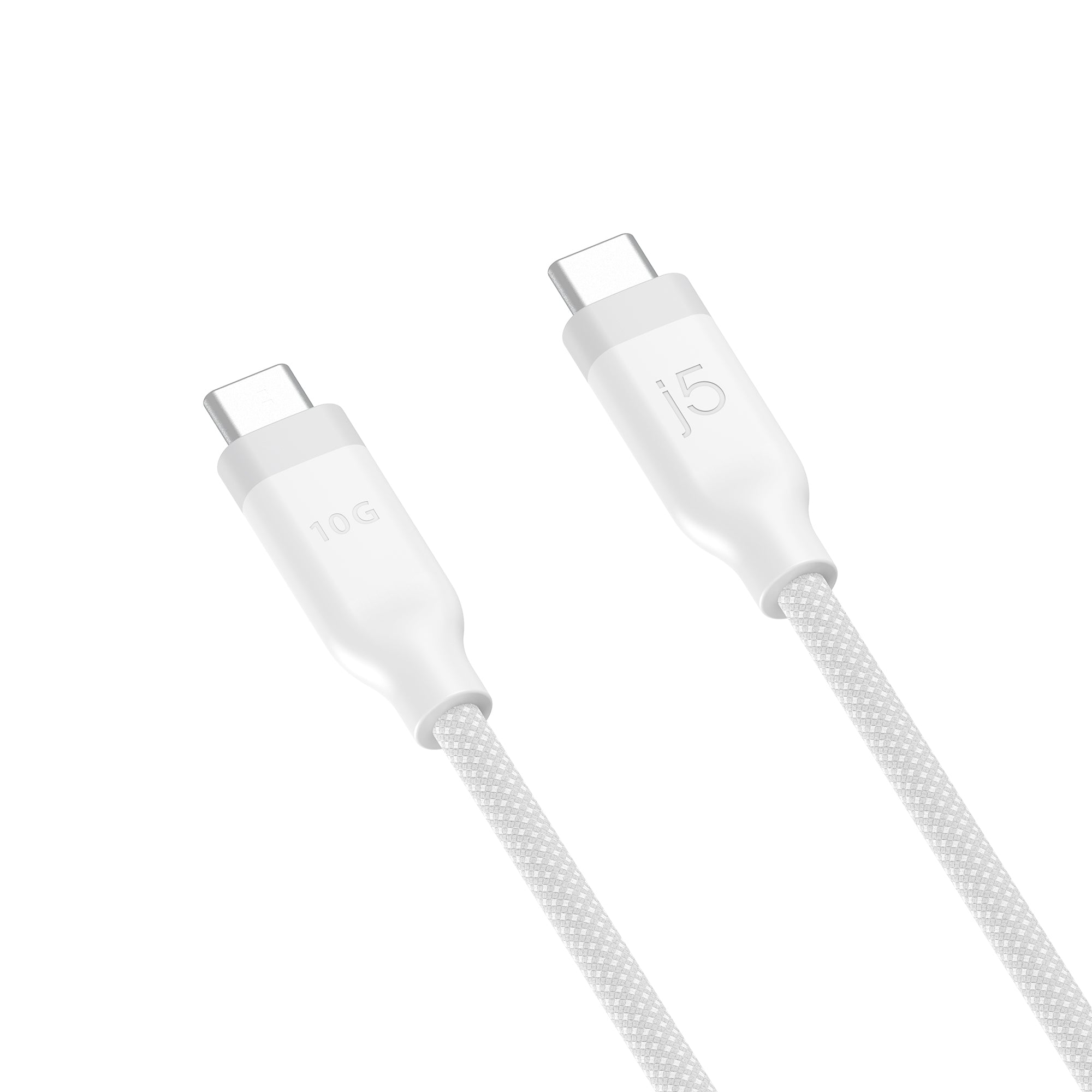 Alt View 1. j5create - USB-C 3-in-1 Charge and Data Cable - White.
