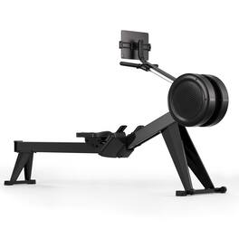 FED Fitness - Rowing Machine for Home, Professional Adjustable Air+Magnetic Dual Resistance Rower Machines with Self-Powered Monitor - balck