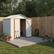 Back. Anysun - 6x4 Ft Metal Outdoor Storage Shed with Apex Roof, White & Yellow Garden Tool Shed for Backyard or Patio - White.