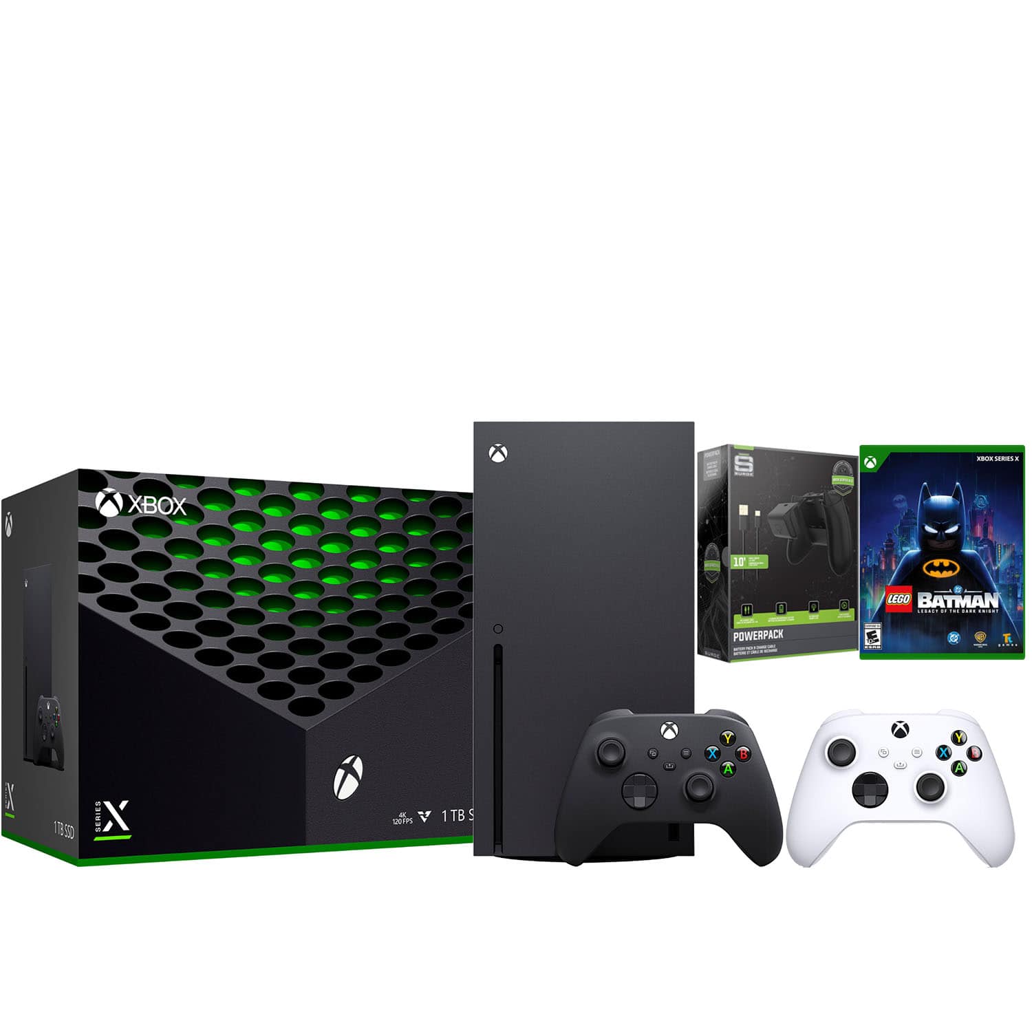Xbox Series X 1TB Disc Console with LEGO Batman, Extra Controller and Battery Pack Bundle
