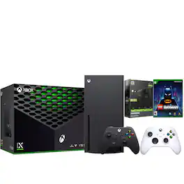 Xbox Series X 1TB Disc Console with LEGO Batman, Extra Controller and Battery Pack Bundle