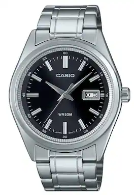 Casio - Standard Analog Stainless Steel Dial Quartz MTP-B180D-1A1V Men's Watch - Black