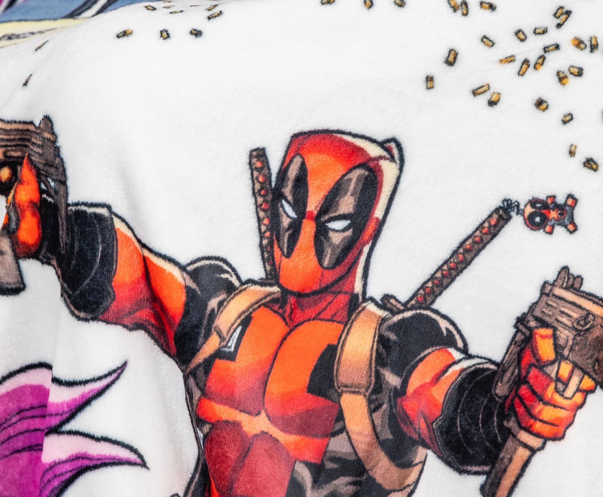 Alt View 2. Marvel - Marvel Comics Deadpool "Best Fleece Ever" Raschel Throw Blanket | 50 x 60 Inches - Multicolored.