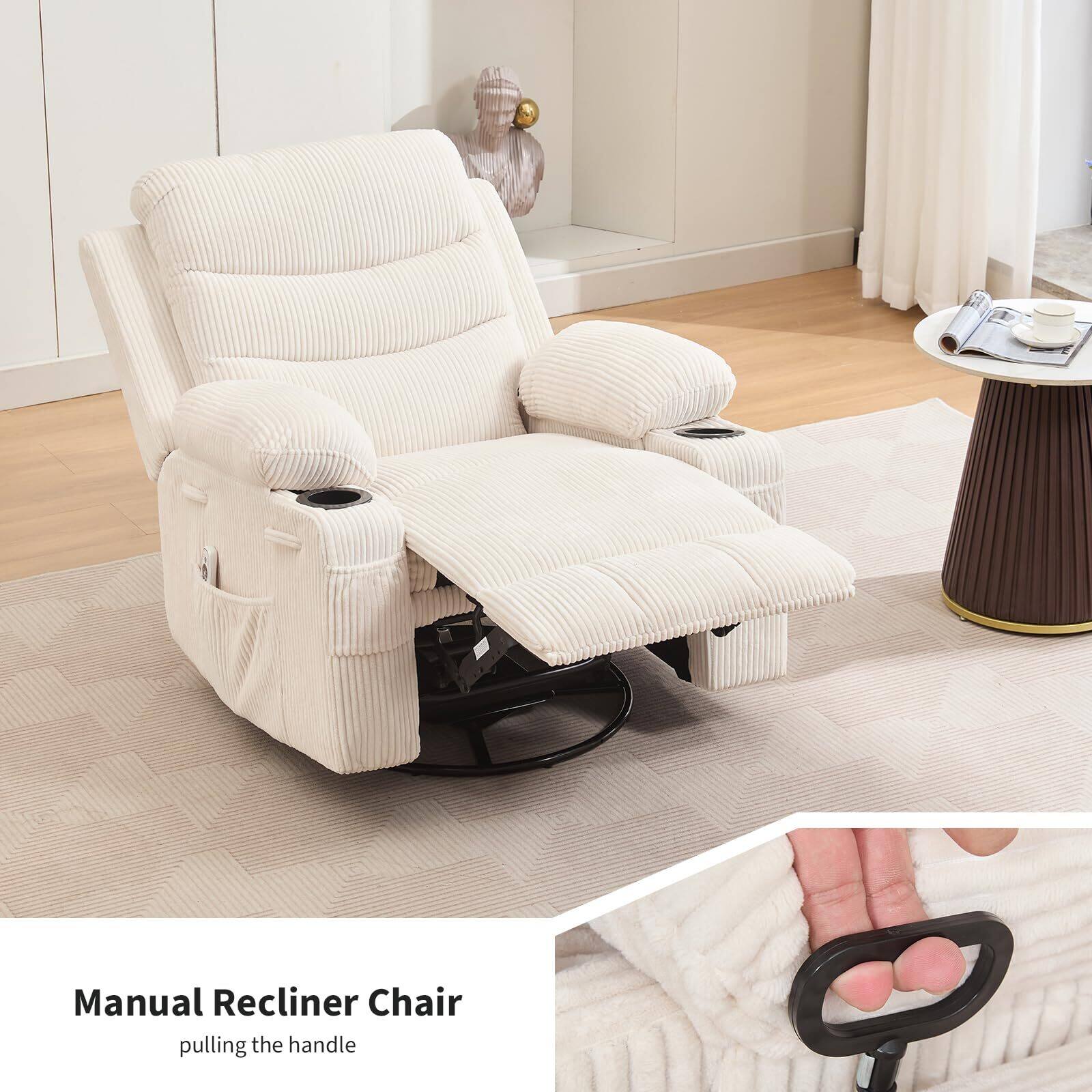 Manual Recliner Chair  
pulling the handle