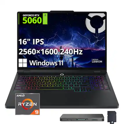 GEFORCE RTX 5060 16" IPS 2560x1600 240Hz Lenovo LEGION Windows 11 - AMD RYZEN 9