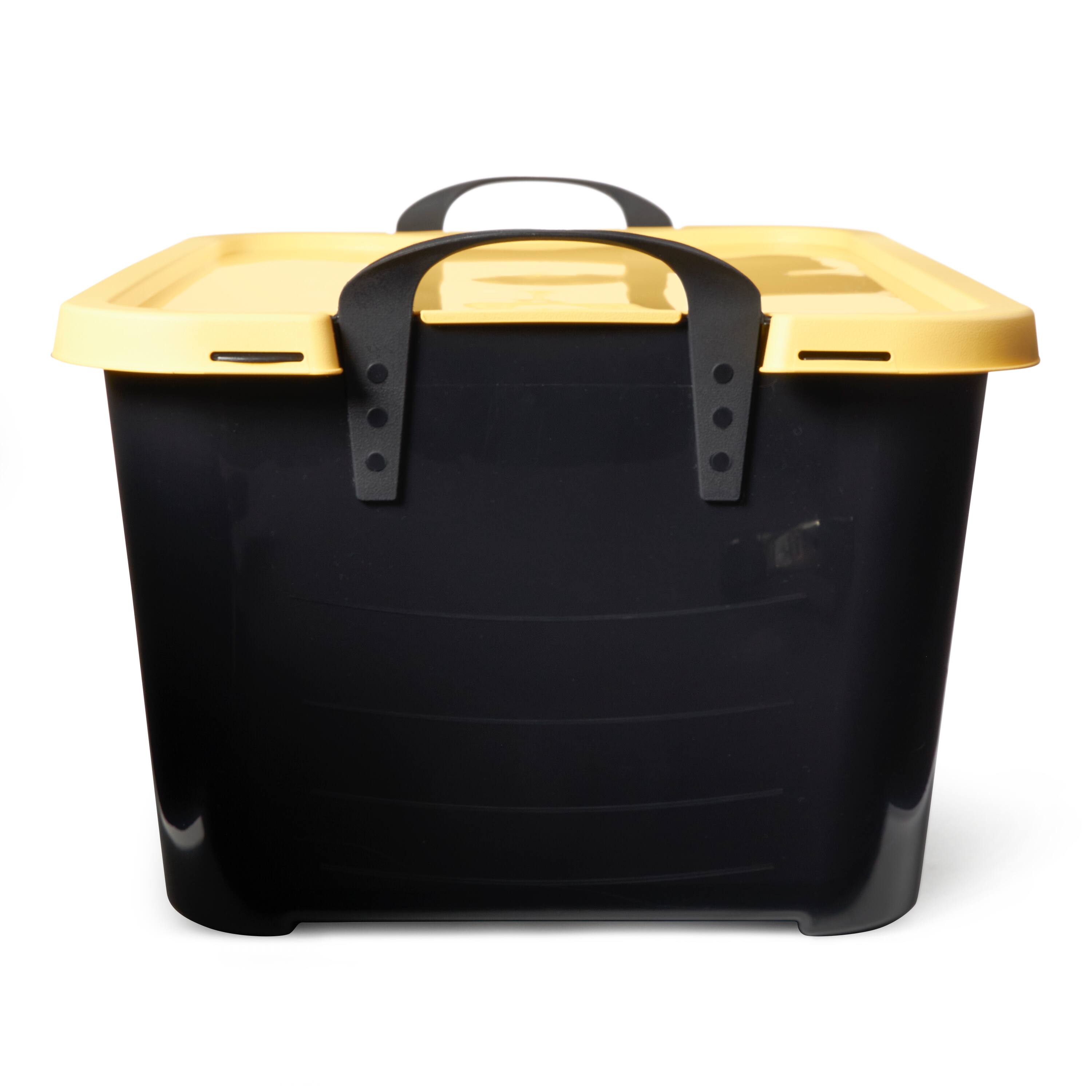 Alt View 2. Life Story - Life Story 55 Quart Stackable Storage Bin, Heavy Duty Lidded Container, 6 Pack - Yellow.