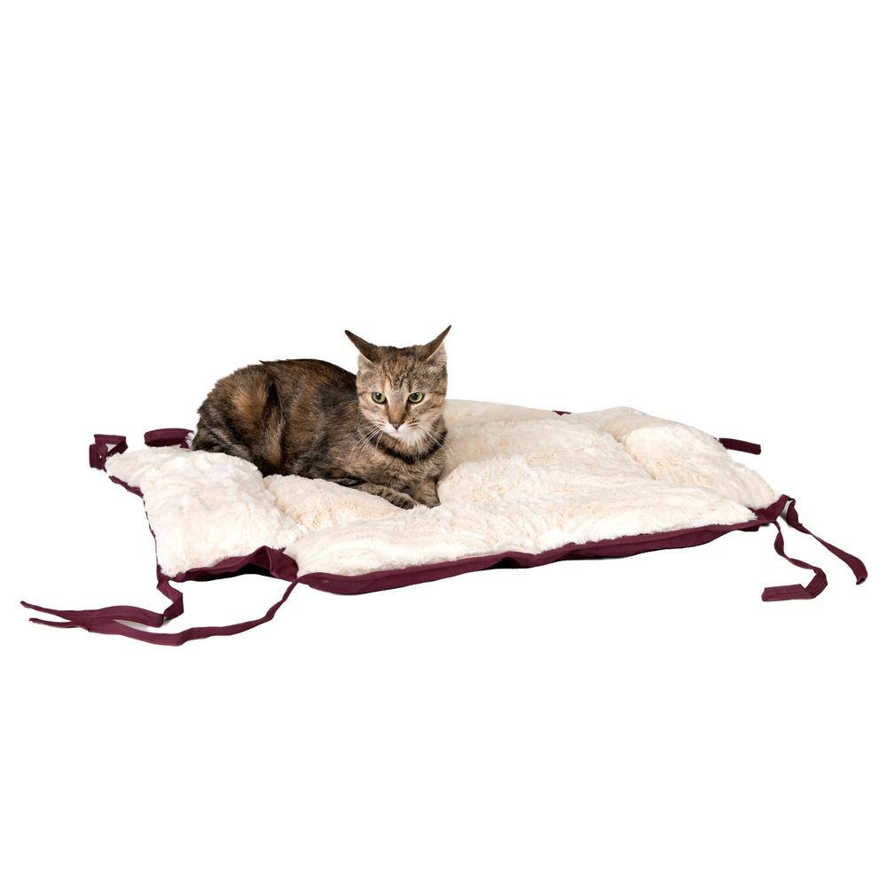 Alt View 5. Armarkat - Pet Bed Burgundy - Red.