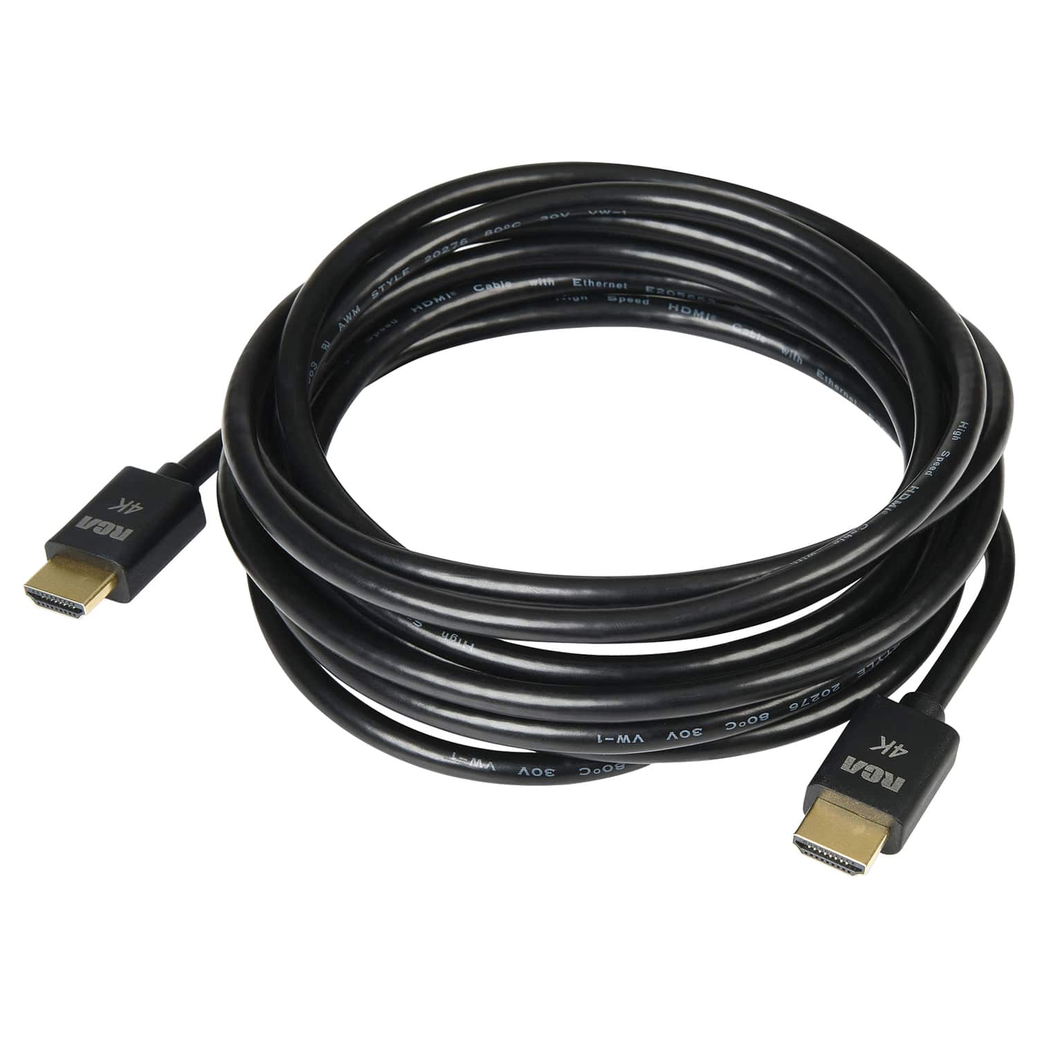 RCA - Digital Plus High Speed HDMI Cable with Ethernet 12 Ft - Black