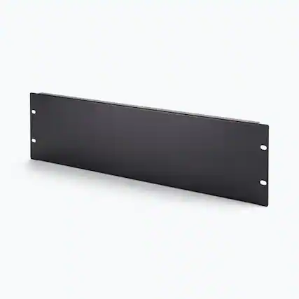 Front. On Stage Stands - On-Stage Blank Rack Panel, 3U (RPB3000) - Black.
