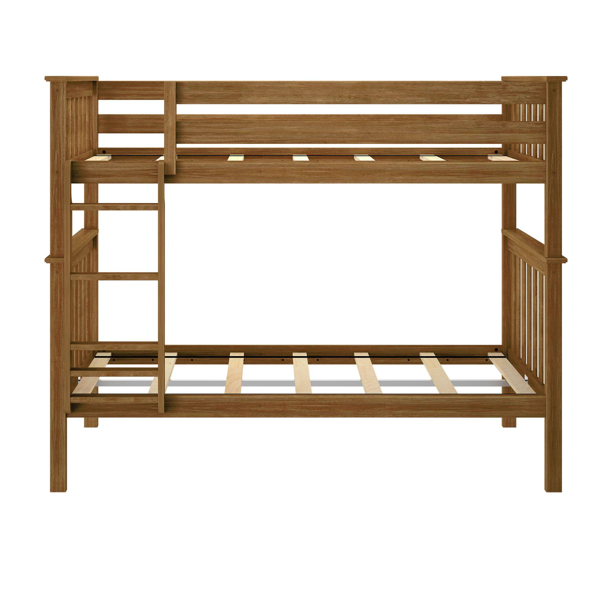 Alt View 5. Plank+Beam - Classic Twin over Twin Bunk Bed, Pecan - Pecan.