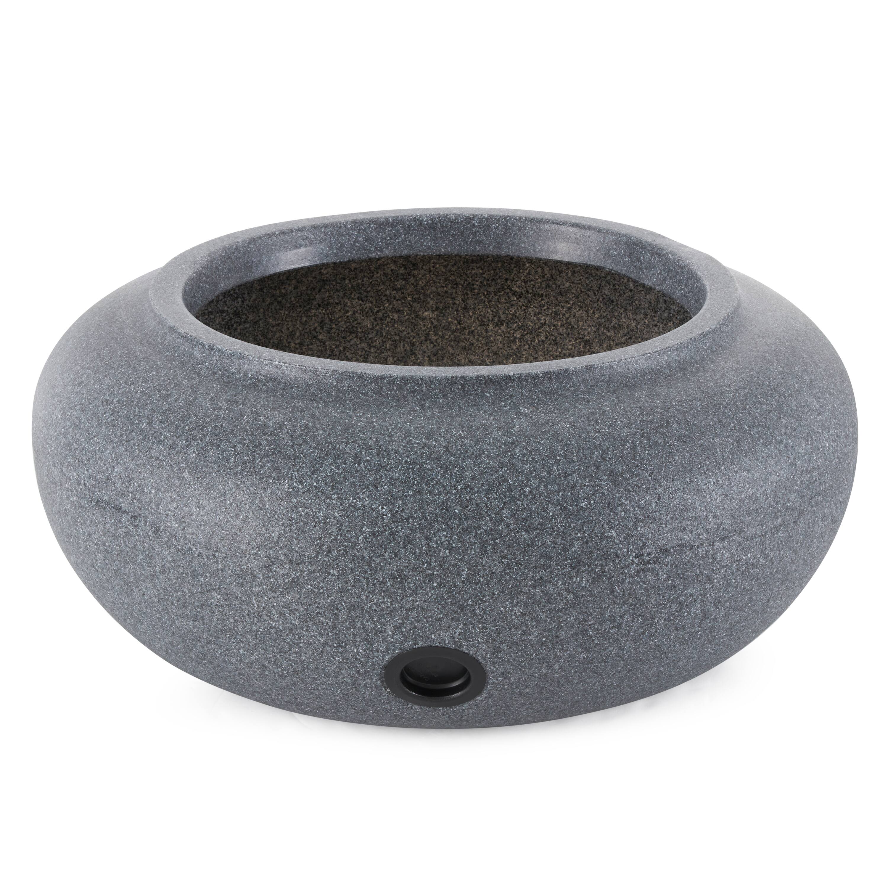Alt View 4. The HC Companies - HC Companies 21" Decorative Plastic Outdoor Garden Hose Storage Pot, Granite.