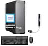 HP - Upgraded - OmniDesk Slim Desktop (Intel 300, 16GB, 512GB SSD, Intel UHD 710, WiFi 6, Bluetooth 5.4, Win 11 Pro) w/USB Hub - Meteor Silver