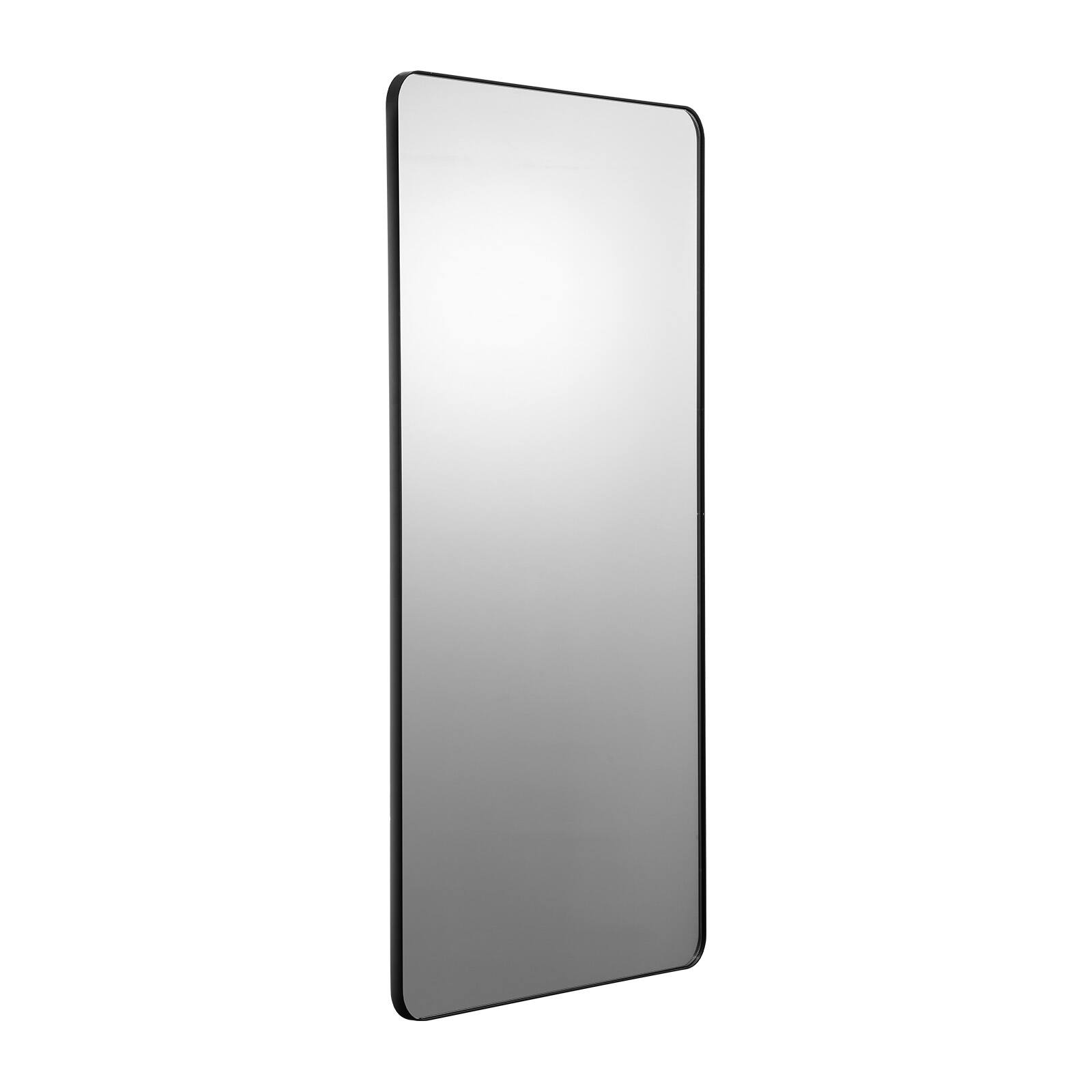 Alt View 5. VEVOR - Wall Mounted Makeup Mirror, 0.15" Thick, 28" x 60" Mirror with Aluminium Alloy Frame & Explosion-Proof Film - Black.