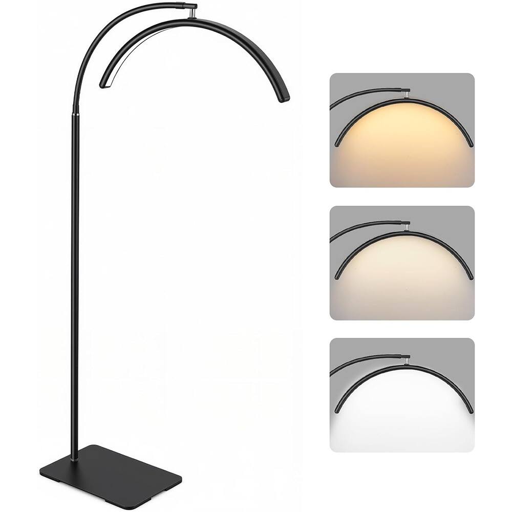 Front. MOSZAR LLC - Half Moon Lash Light for Eyelash Extensions - Dimmable LED, Cool/Warm Lighting (Black).