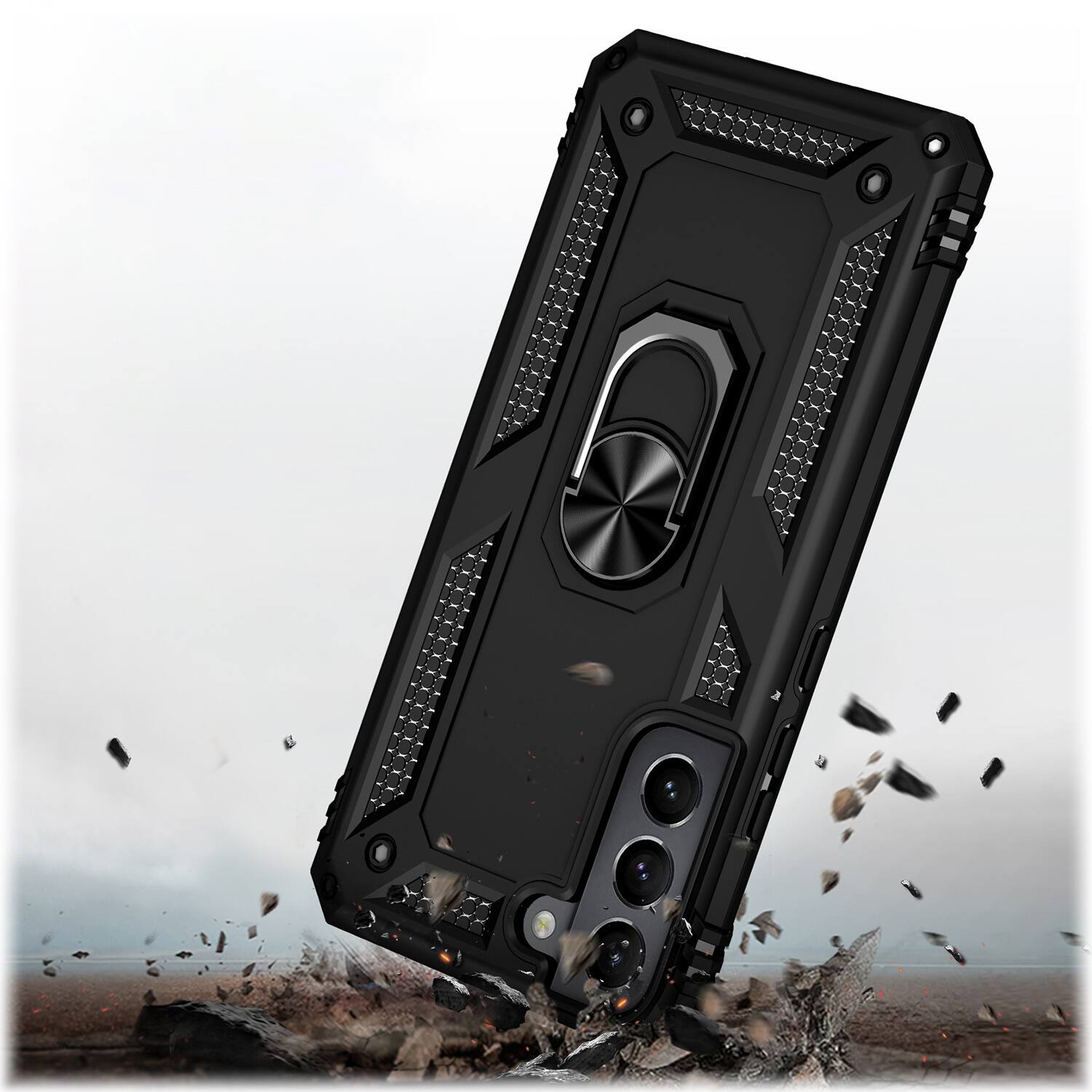 Alt View 15. SaharaCase - Military Kickstand Series Case for Samsung Galaxy S22 - Black.