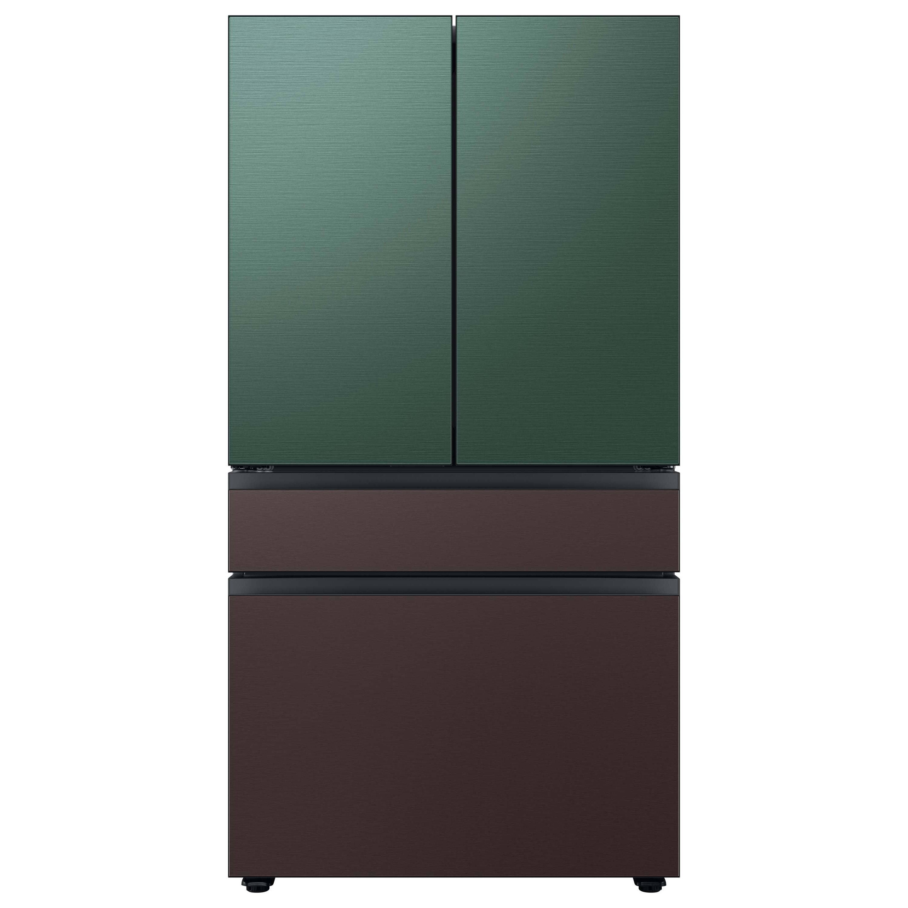 Alt View 16. Samsung - Bespoke 4-Door French Door Refrigerator Panel - Middle Panel - Tuscan Steel.