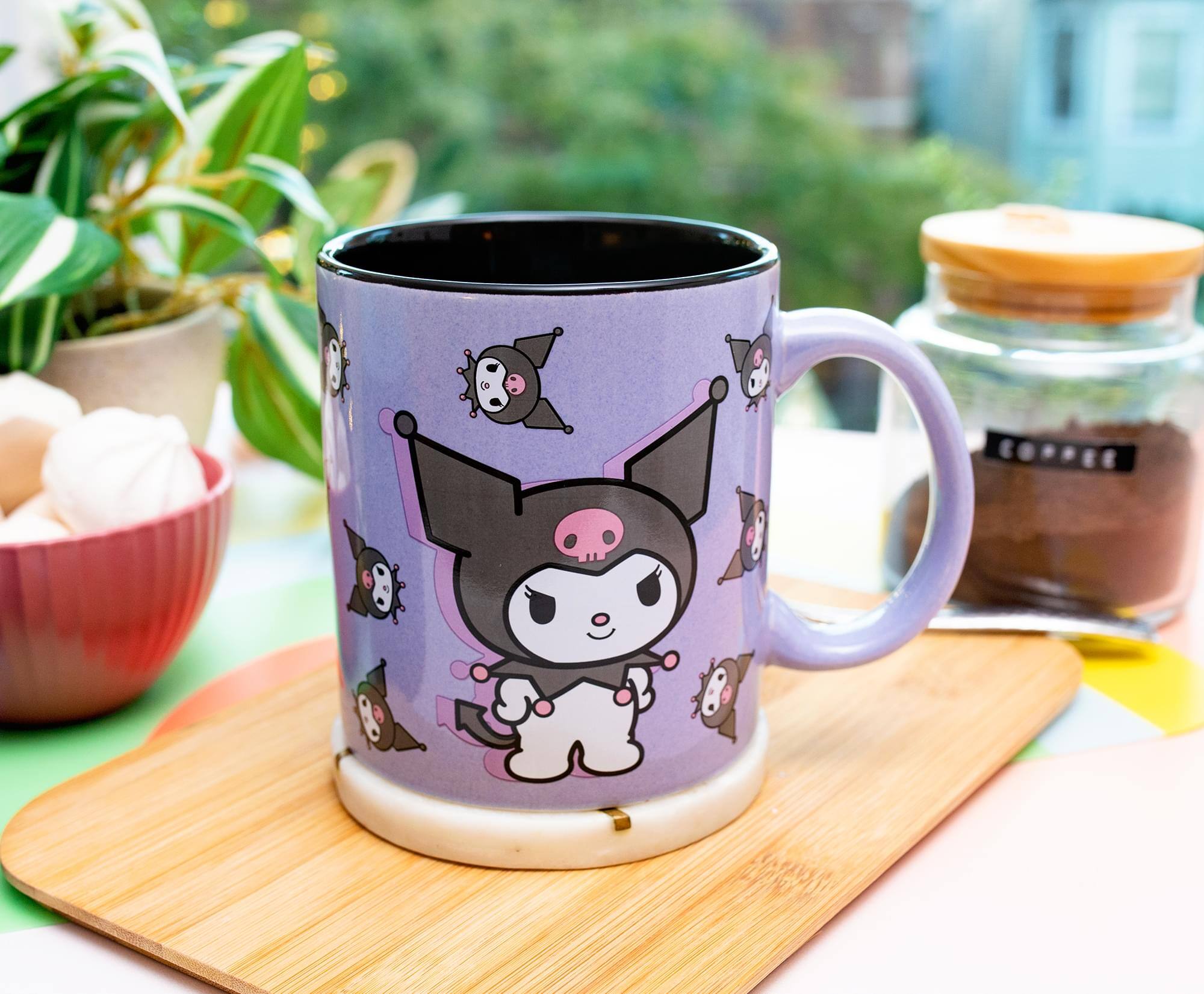 Alt View 2. Silver Buffalo - Sanrio Kuromi Purple Ceramic Mug | Holds 20 Ounces - Purple.