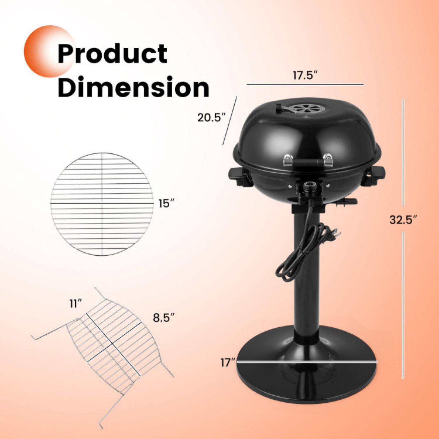 Product Dimension: 20.5" x 17.5" x 15" x 32.5" x 11" x 8.5" x 17"