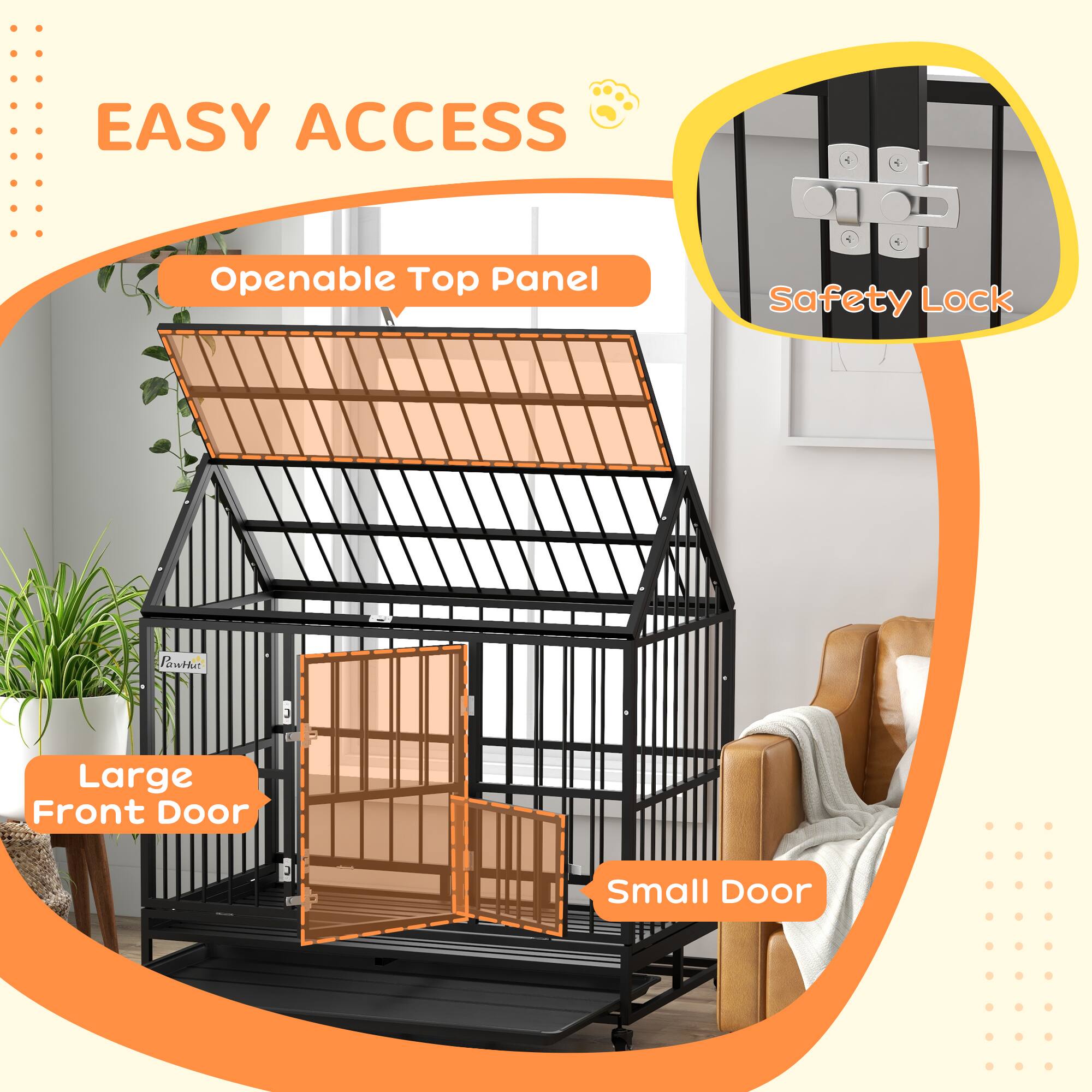 EASY ACCESS

- Openable Top Panel
- Safety Lock
- Large Front Door
- Small Door