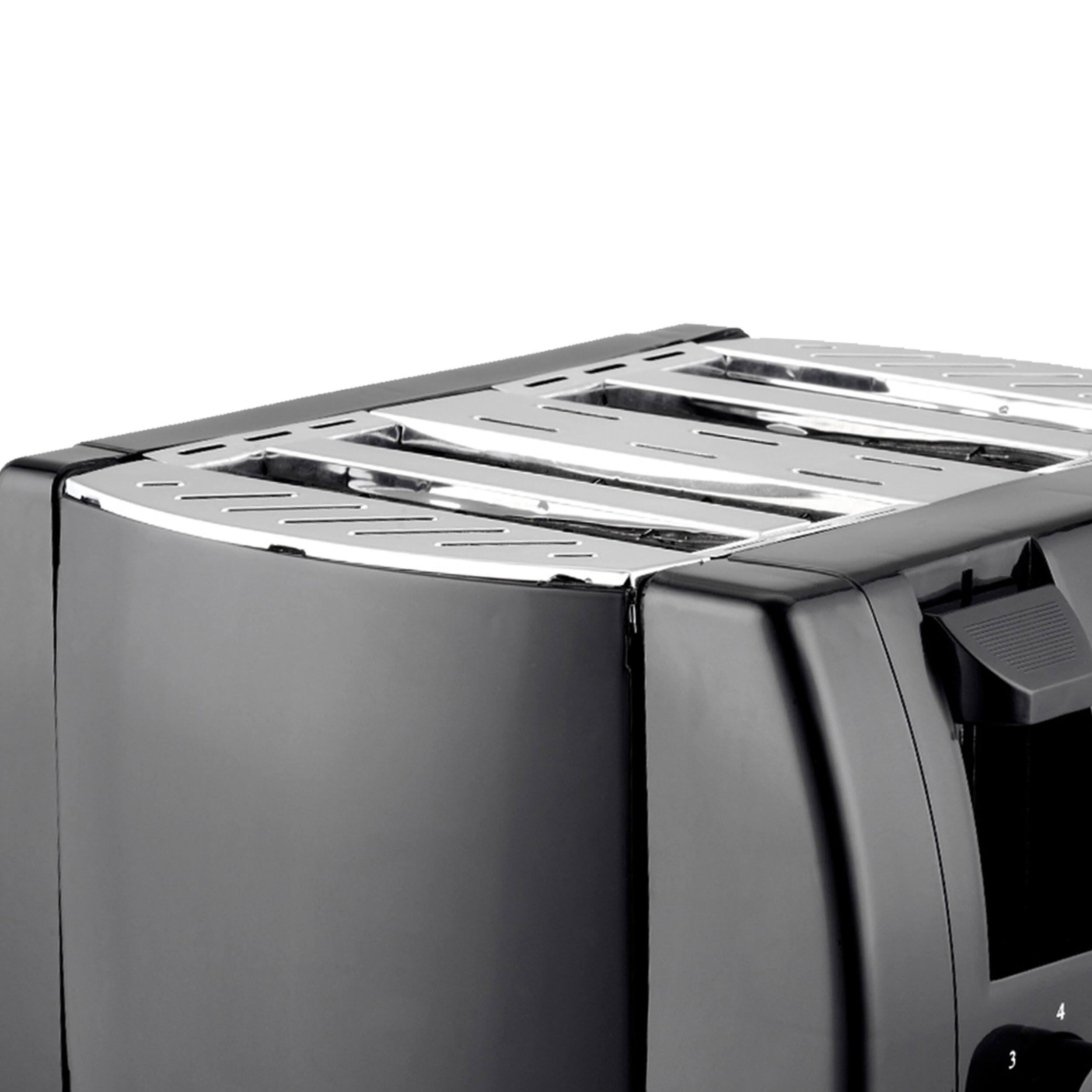Left. Brentwood - Brentwood Cool Touch 4 Slice Toaster in Black - Black.
