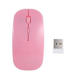 Stock Preferred - 2.4 GHz Wireless Optical Mouse with USB Receiver - Wireless - Pink