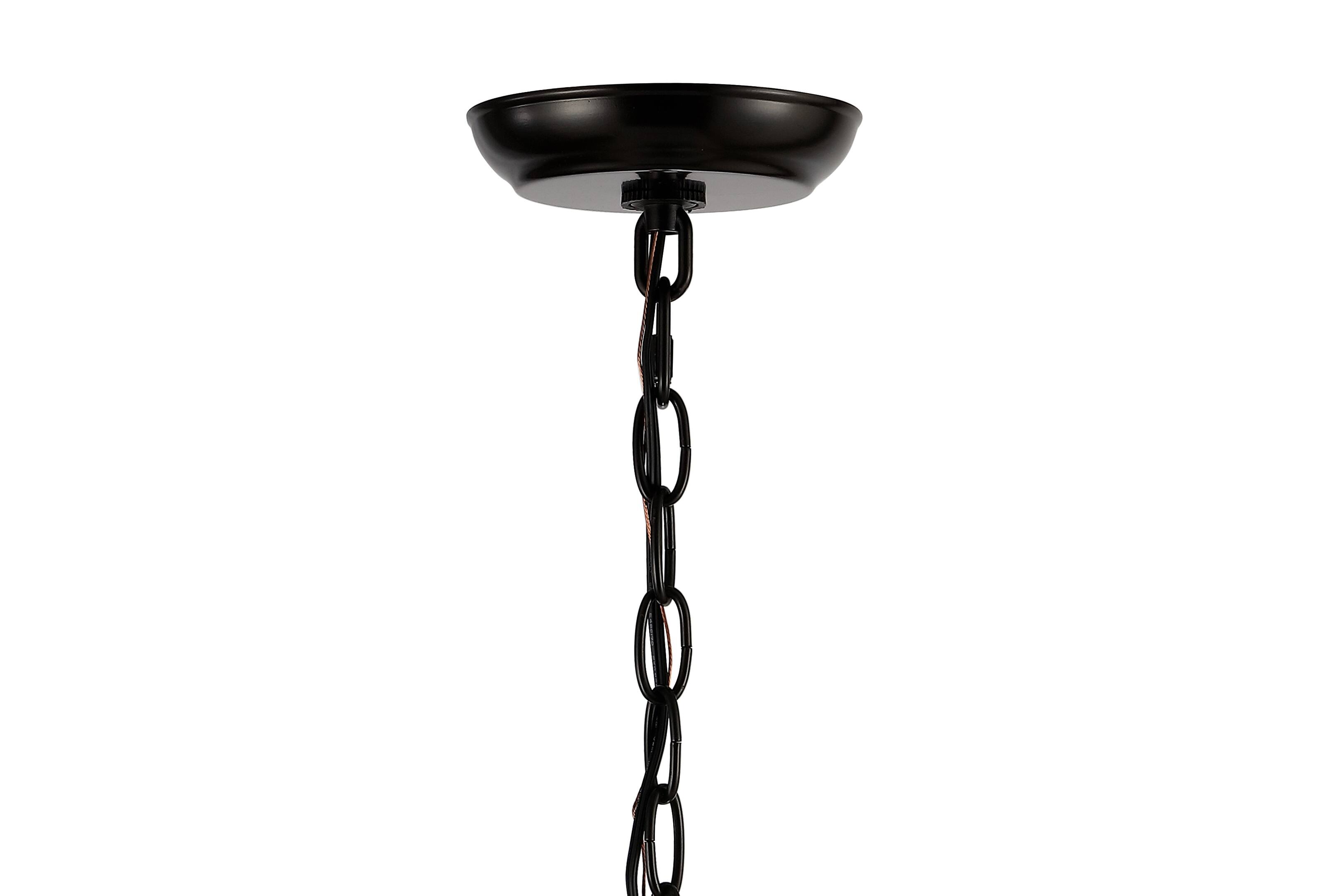 Alt View 4. Jonathan Y - Stella 12" Moravian Star Metal/Clear Glass LED Pendant, Oil Rubbed Bronze/Mercury Glass - Oil Rubbed Bronze.