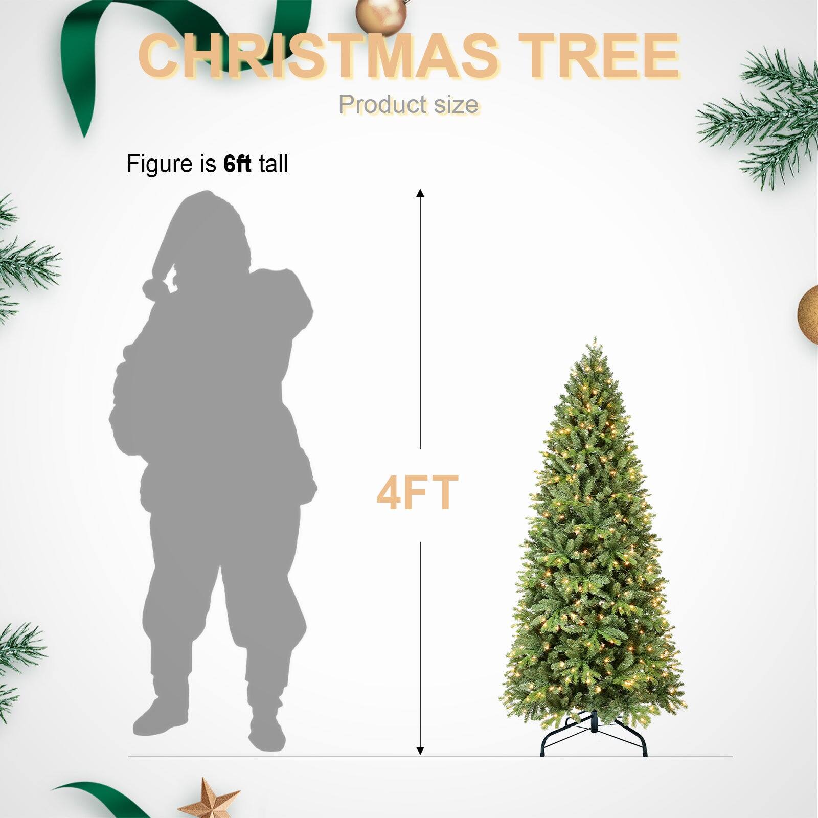 CHRISTMAS TREE  
Product size  

Figure is 6ft tall  

4FT