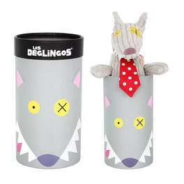 TriAction Toys - Les Deglingos Big Simply Plush | Bigbos the Wolf - Gray