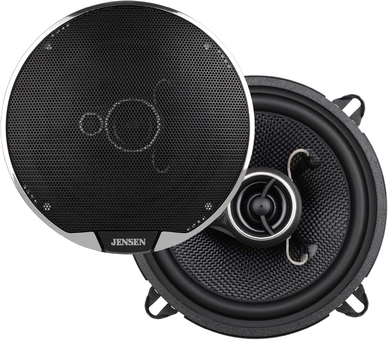 Jensen - APEX Power Series 5.25" 3-Way Premium Aramid Fiber Car Speakers (Pair) | 200 Watts Peak Power (45W RMS) Per Speaker - Black