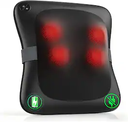 Nekteck - Cordless Shiatsu Back Massager with Heat, 3D Deep Tissue Kneading