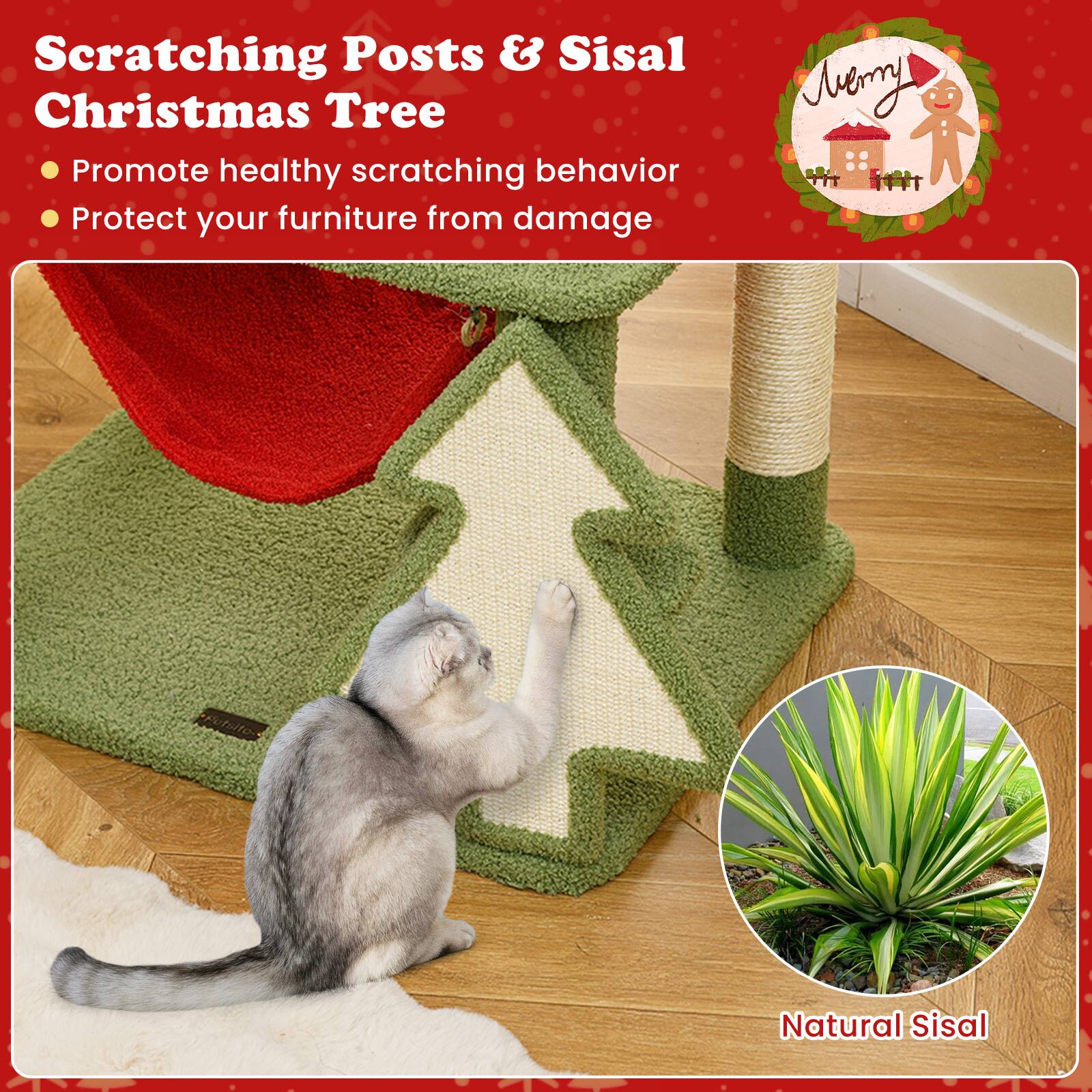 Scratching Posts & Sisal Christmas Tree

- Promote healthy scratching behavior
- Protect your furniture from damage

Natural Sisal
