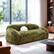 Front. Vaczon - 3-Seater Plush Faux Fur Sofa with Soft Long Pile and Luxurious Comfort for Living Rooms or Apartments - Olive Green.